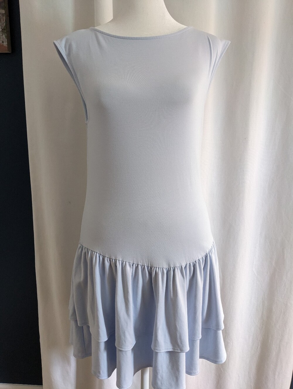 Aritzia Wilfred GoodLux Bloomsbury Dress Blue Solid Sleeveless Size Medium